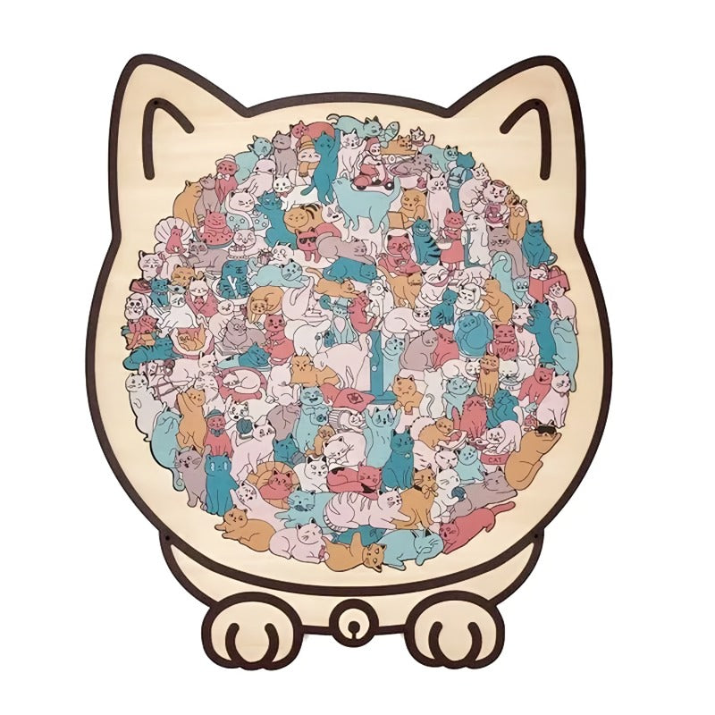 BowLift | 135-Piece Wooden Cat Puzzle