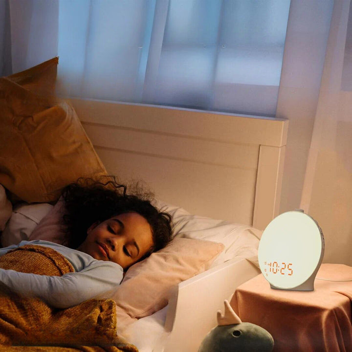 BowLift | Luxury Sunrise Simulation Alarm Clock Lamp | Soothing Sounds, Mood Lighting & Double Alarm for Relaxing Mornings