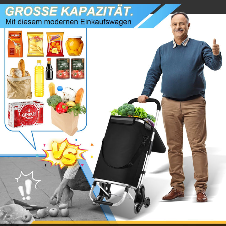 Shopping trolley shopping roller foldable 40L | Bowlift