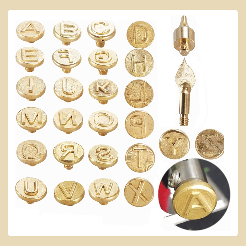 BowLift | 26 Letters Copper Mold —DIY Wood Burning/Carving Set