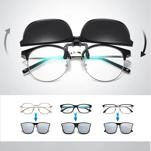 OogZeker Clip Sunglasses – Lightweight polarized UV400 clip-ons for glasses wearers | Bowlift