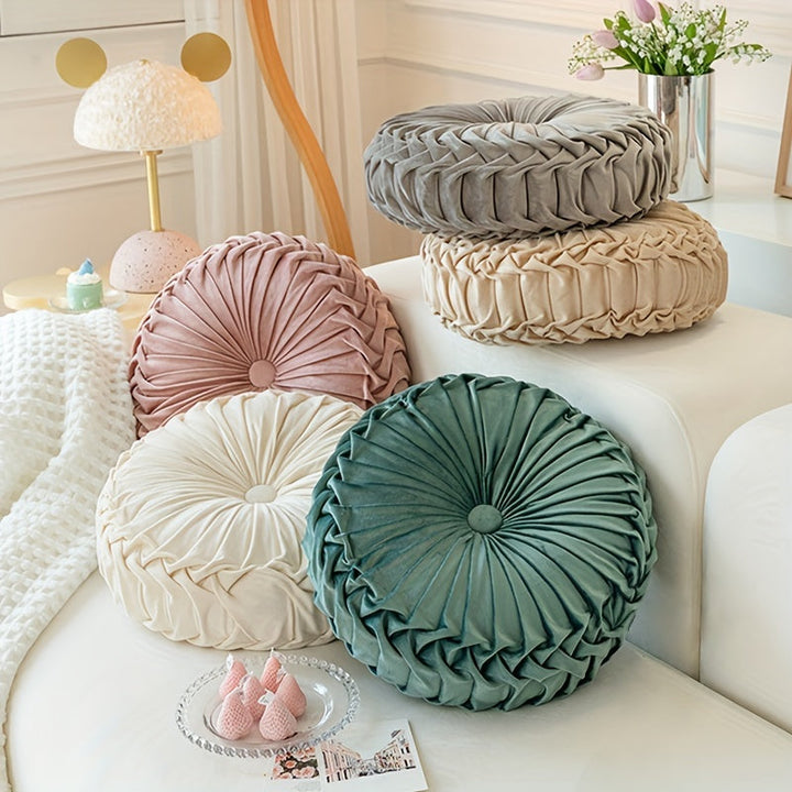BowLift | VelvetGlow - Soft Round Cushion for Cozy Spaces