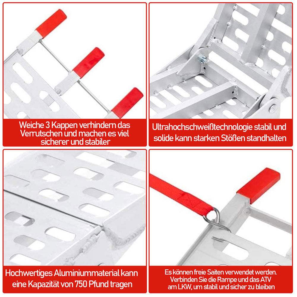 Folding Ramp 340kg Folding Aluminum Loading Ramp Motorcycle | Bowlift