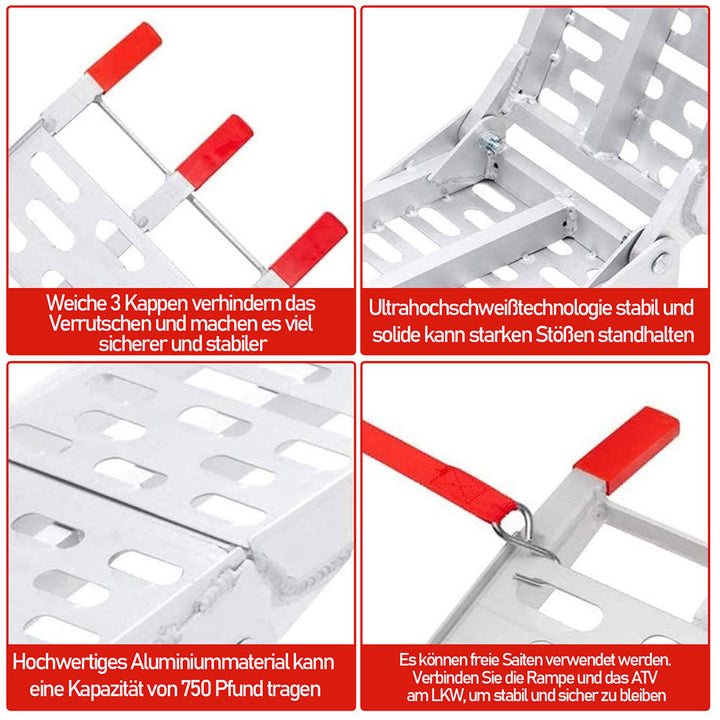 Folding Ramp 340kg Folding Aluminum Loading Ramp Motorcycle | Bowlift