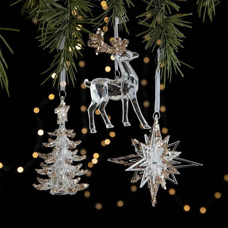 BowLift | Christmas Decorations Sequins Acrylic Transparent Pendant