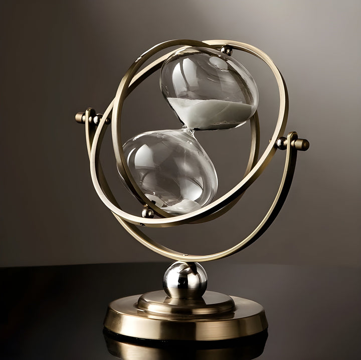 BowLift | GracefulTime Clock – Luxury Hourglass with Elegant Gold Frame & Timeless Design