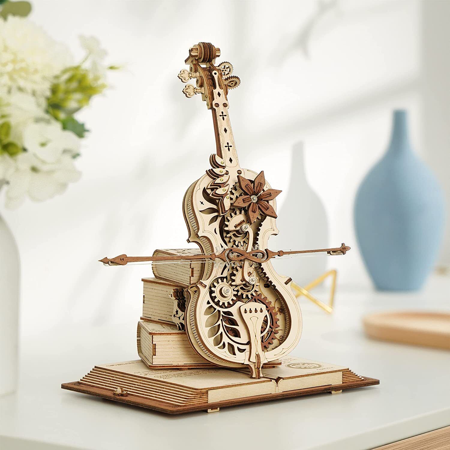 BowLift | DIY Wooden Cello, Self Playing Musical Instrument, Magic Music Box, Cool Gift Ideas