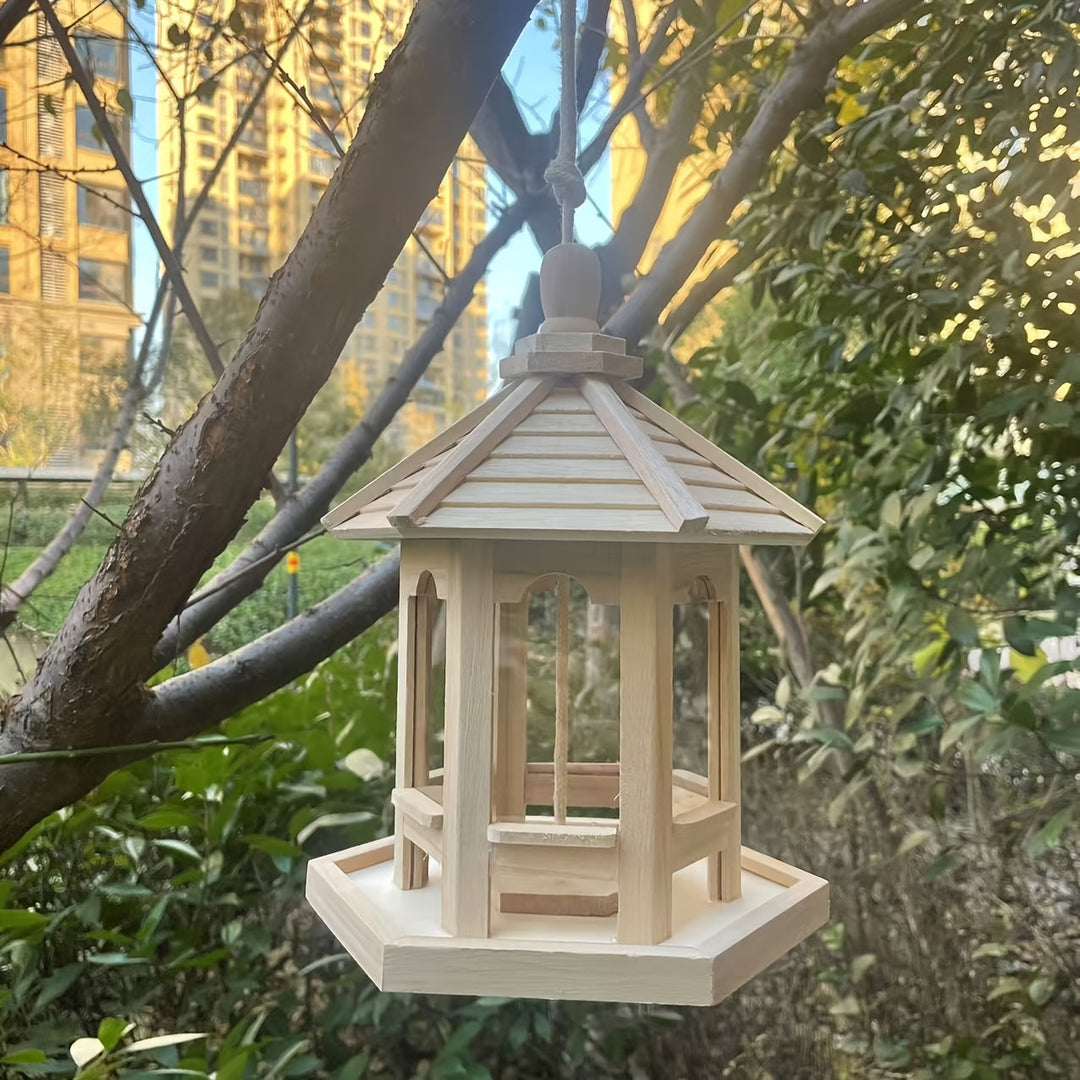 SkyPerch Nest - PaintaBowlifte wood hanging birdhouse | Bowlift