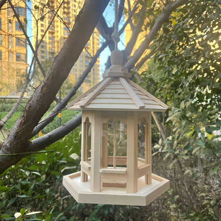 SkyPerch Nest - PaintaBowlifte wood hanging birdhouse | Bowlift