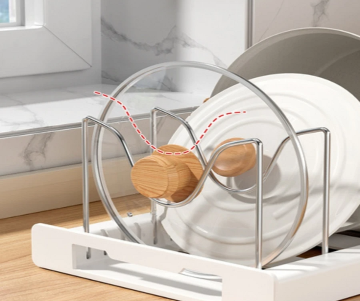 FlexiCook LidMaster – Foldable Kitchen Utensil & Pot Lid Holder for More Organization Bowlift