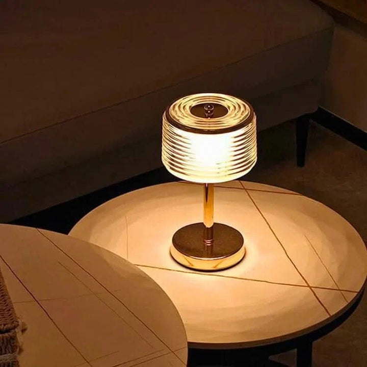 BowLift | LED Ring Table Lamp with Multi-Layer Shade