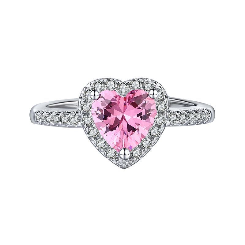 BowLift | Diamond Love Peach Heart Ring