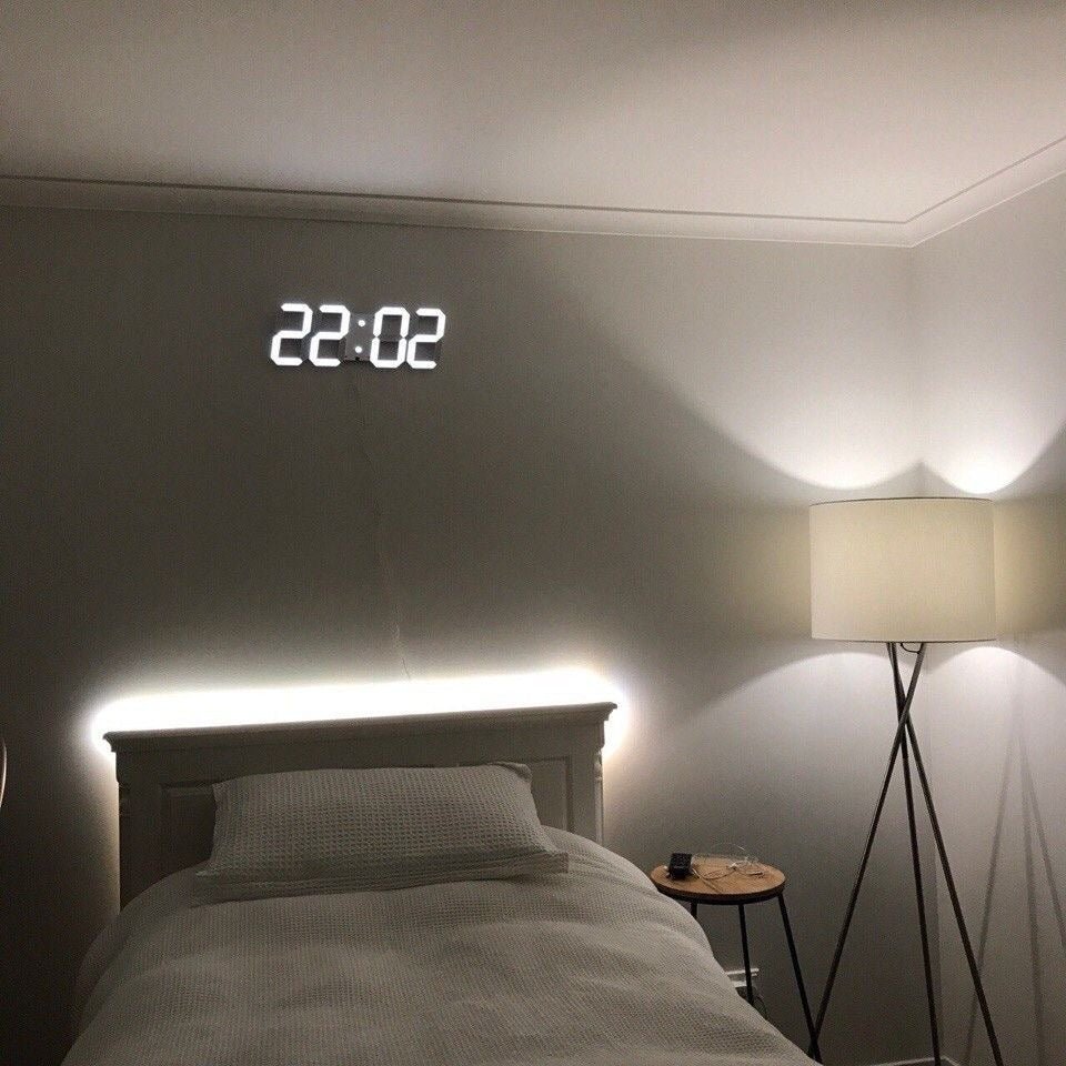 ClariTime 3D LED Wall Clock — Recognize your stress-free time in radiant clarity at any time | Bowlift
