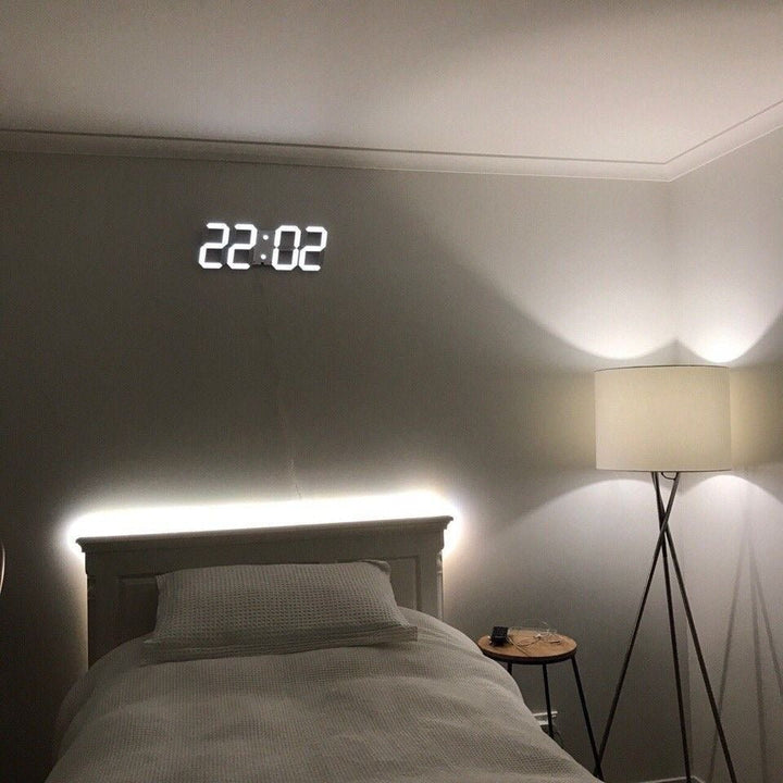 ClariTime 3D LED Wall Clock — Recognize your stress-free time in radiant clarity at any time | Bowlift