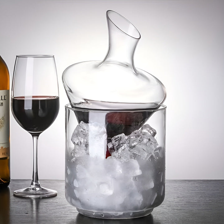 Wine Decanter with Quick Aeration – Elegant Waterfall Design made of Glass | For More Intense Aroma and Stylish Wine Enjoyment | Bowlift