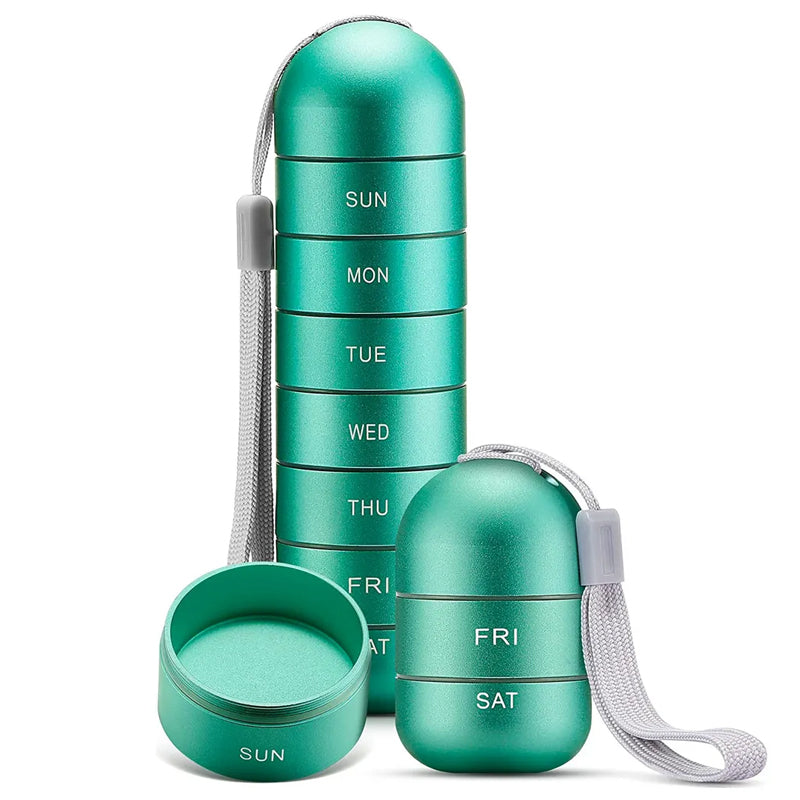 BowLift | 7 Days Portable Pill Organizer for Travel