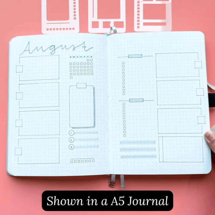 BowLift | Journal Stencil Set | Reusable Mylar Templates | Bullet Planner & Scrapbook Accessories