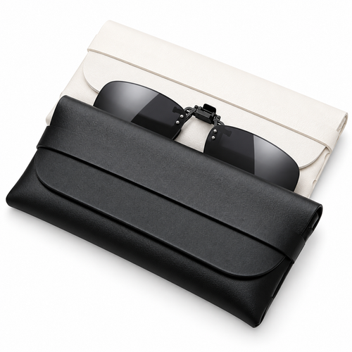 Foldable PU Leather Eyewear Pouch Clutch Bowlift