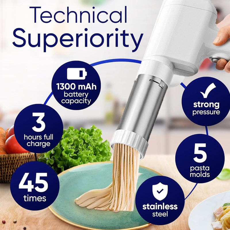 BowLift | 5-in-1 Cordless Pasta Machine