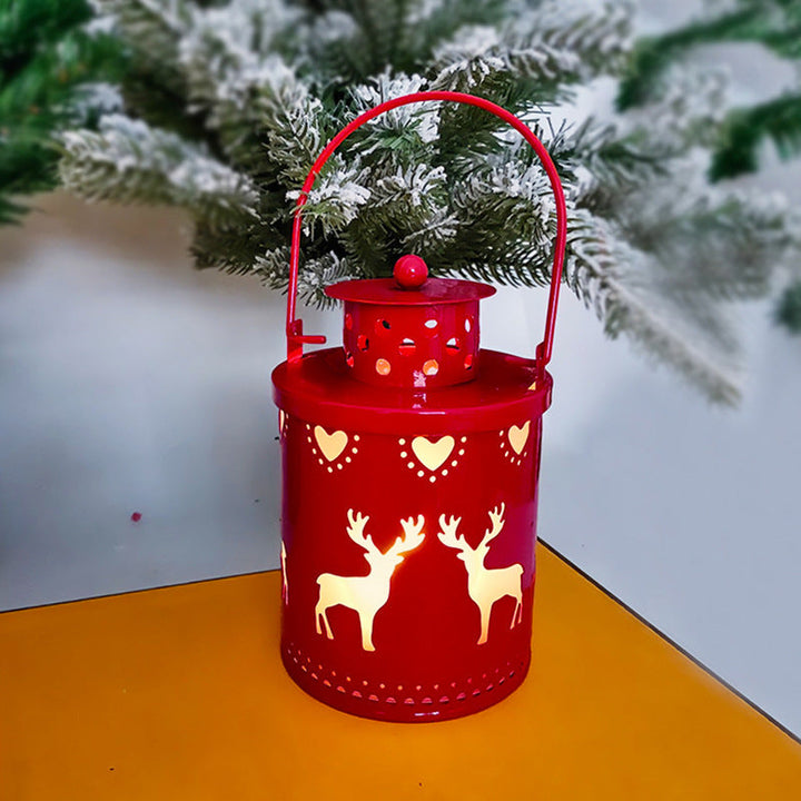 BowLift | Electronic Christmas Candle with Flickering LED Light – Decorative Iron Candle Holder for Indoor