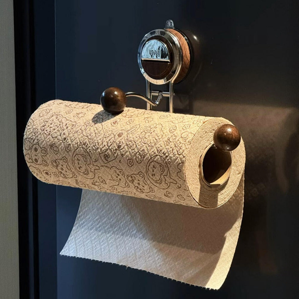 KeukenGrip Roll holder stainless steel paper towel holder with suction cup | Bowlift