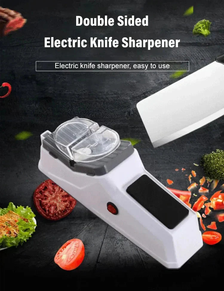 BowLift | Electric Knife Sharpener | Double-Sided | 5-Second USB Rechargeable Blade Restorer
