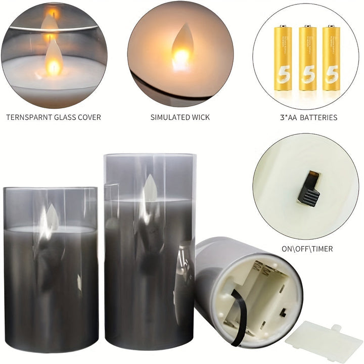 GlowCandle - Elegant LED Candle Set with Remote Control Bowlift