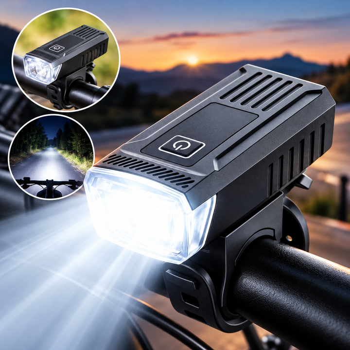 High-Power USB Rechargeable Front Bike Light with Quick-Release Mount Bowlift