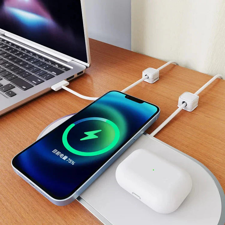 BowLift | Magnetic Cable Organizer | Desktop Cord Management Hub | Adhesive & Residue-Free