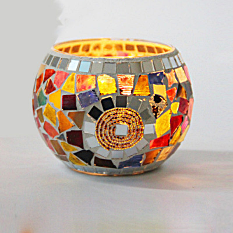 BowLift | European Retro Glass Mosaic Tealight Holder