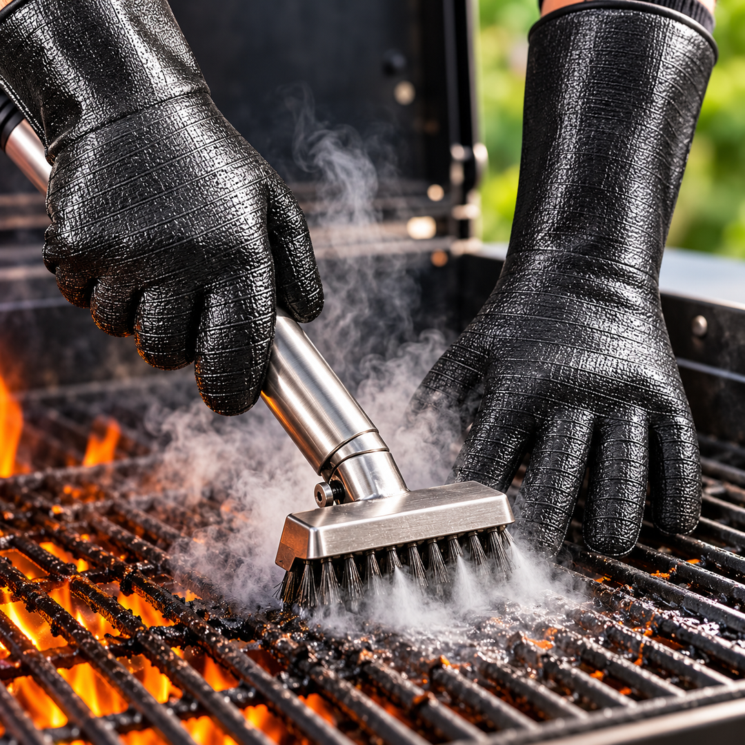 High-Heat Resistant BBQ and Grill Gloves with Textured Non-Slip Grip Bowlift