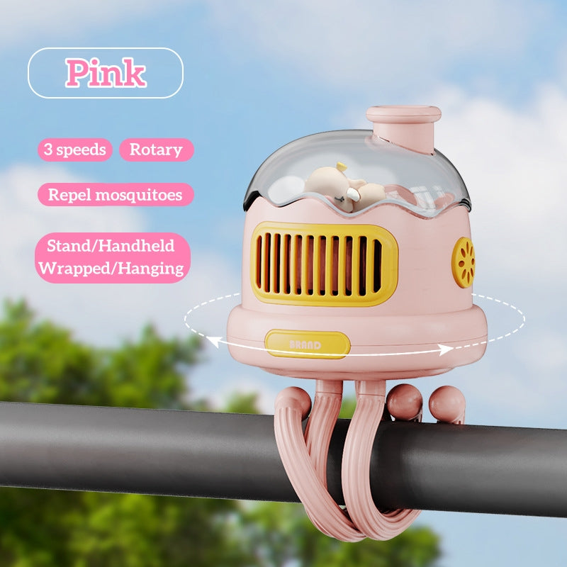 USB Rechargeable Portable Mosquito Repellent Stroller Fan | Bowlift