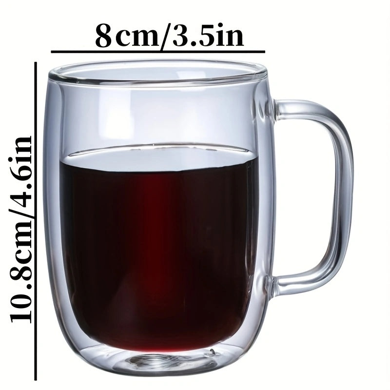 BowLift | ThermoSip Double-walled Glass Mug – Borosilicate Glass, Heat Resistant & Elegant