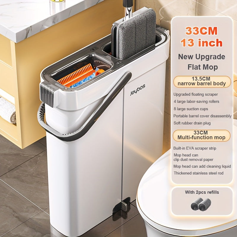 Flat mop set with bucket & wringing system | Bowlift
