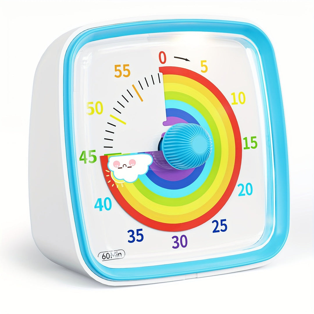 Rainbow Time Management Timer – Visual 60-Minute Countdown Timer for Study, Work, and Home | Bowlift