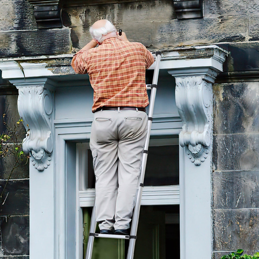 Telescopic ladder with 2 detachable hooks | Bowlift