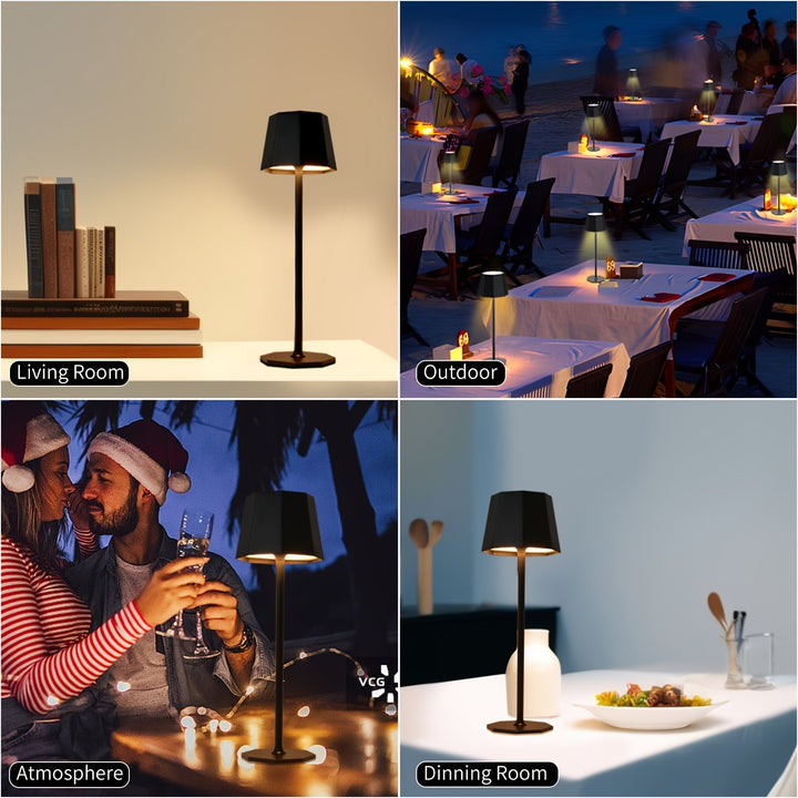 DuoGlow | Battery-Powered 2-Piece Set Cordless Table Lamp Bowlift