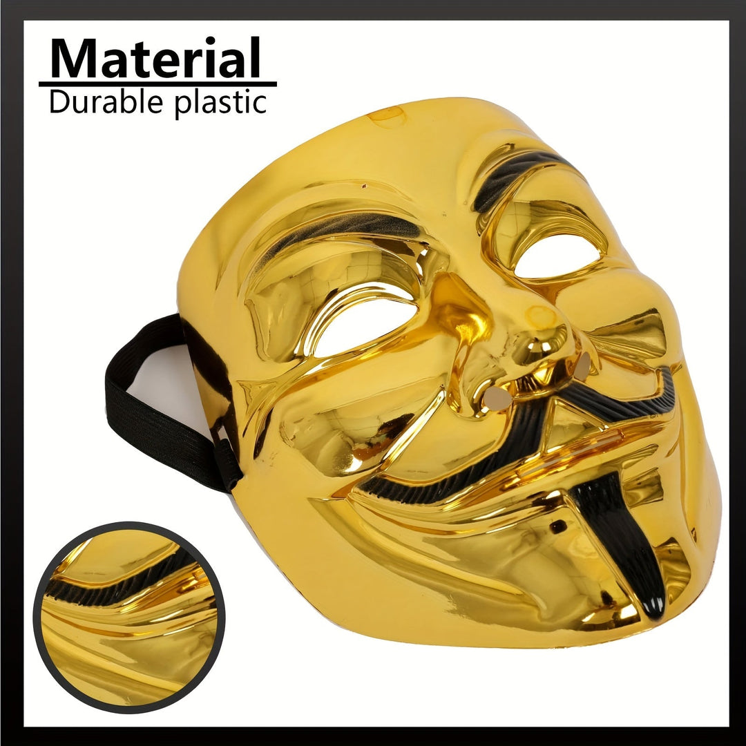 BowLift | Men’s Full Face Plastic Halloween Mask | Anonymous Cosplay