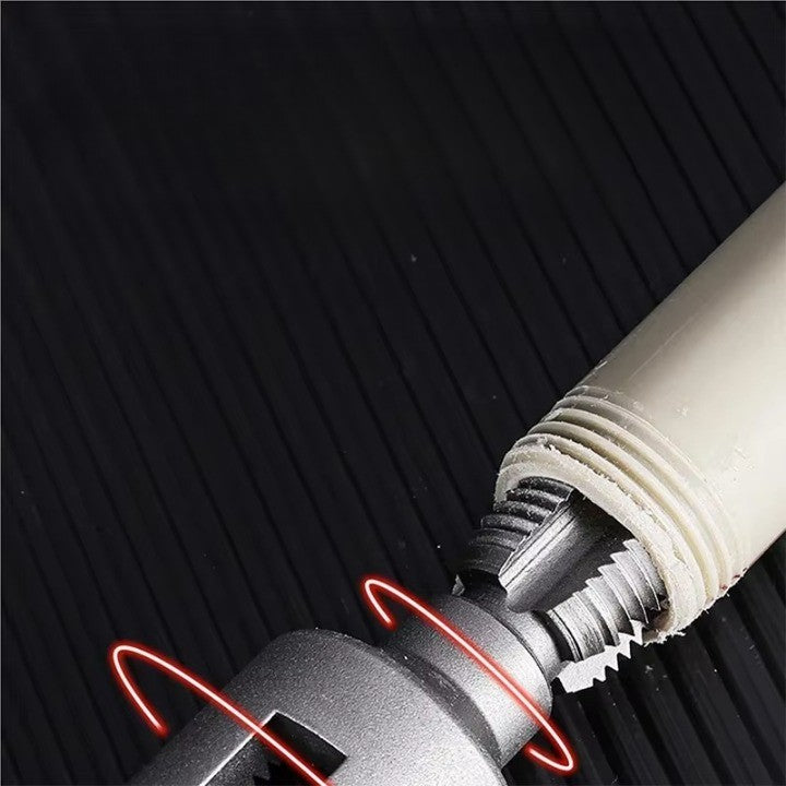 Pipe Thread Reamer & Edge Cutter Drill Attachment Tool | Bowlift