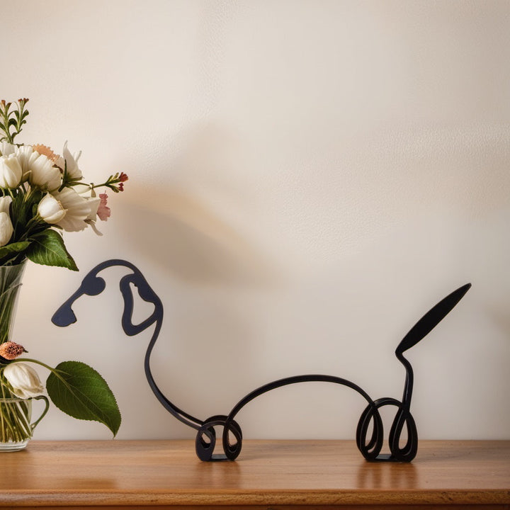 BowLift | Artipaws Abstract Dog Sculpture | Modern Design | High-Quality Art Figure | For Shelf & Table