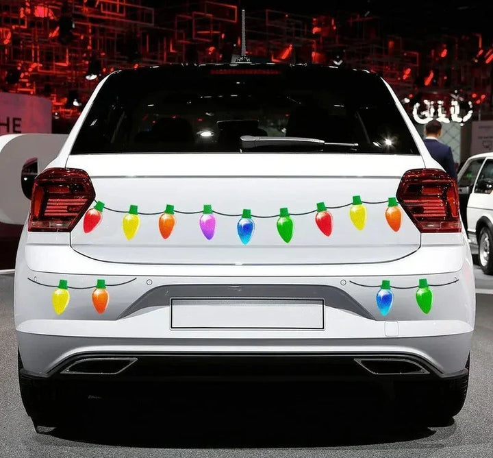 BowLift | Christmas Car Magnet Decorations | Reflective Holiday Light Bulb Set | Weatherproof & Reusable