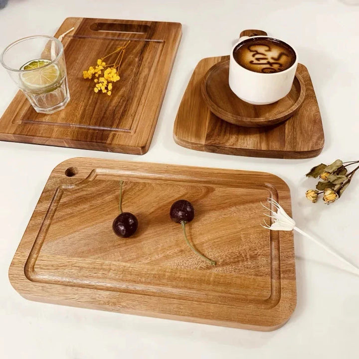 Acacia Wood Cutting Board With Handle Kitchen Chopping Board | Bowlift