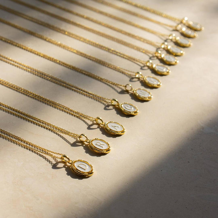 BowLift | Accented Initial Chain Charm Necklace
