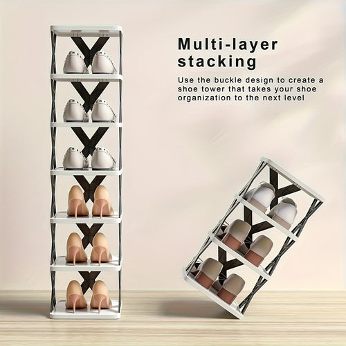 Narrow Shoe Rack Tower | Bowlift