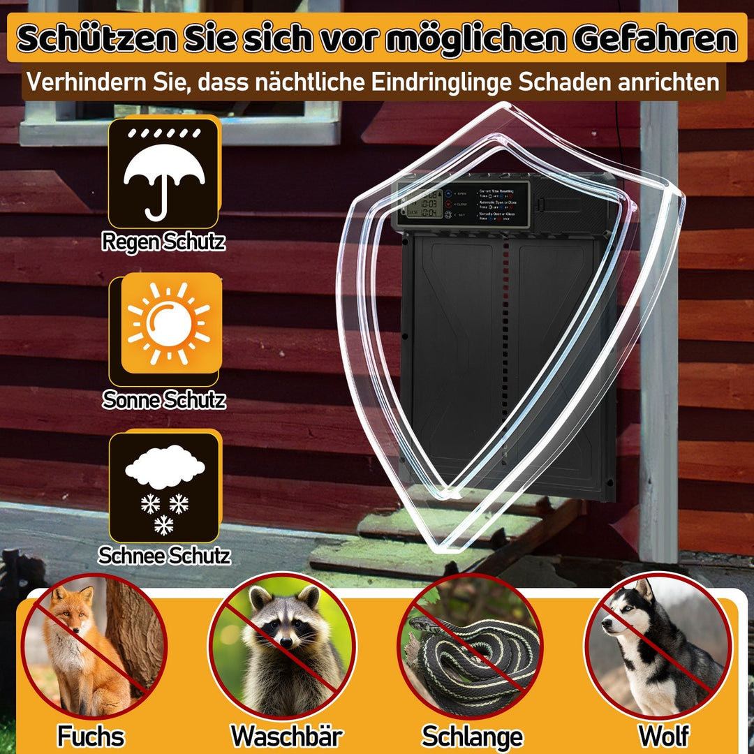 Electric Chicken Coop Door Solar with LED Display and Remote Control | Bowlift