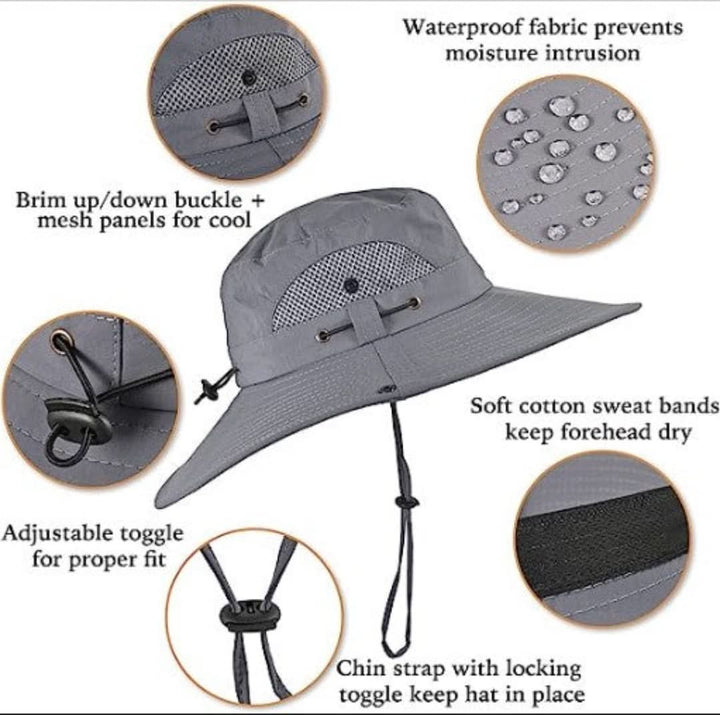 Solar Fan Fisherman's Hat - Solar Energy & USB Charging | Bowlift