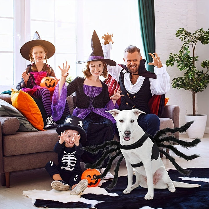 BowLift | Funny Furry Dog Halloween Costume | Spider Design