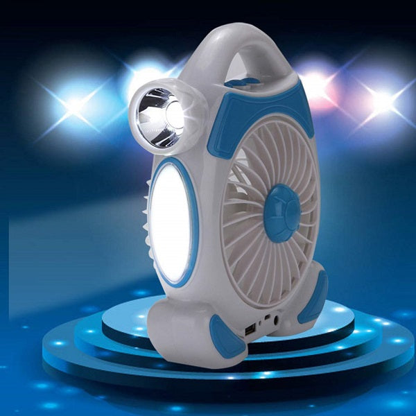 Rechargeable Desktop Fan With Light | Bowlift