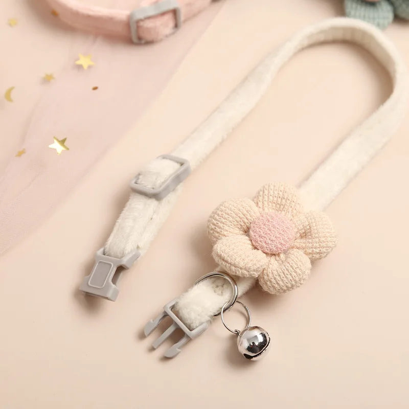 Adjustable Cat Collar with Flower - FlowerCharm Bowlift