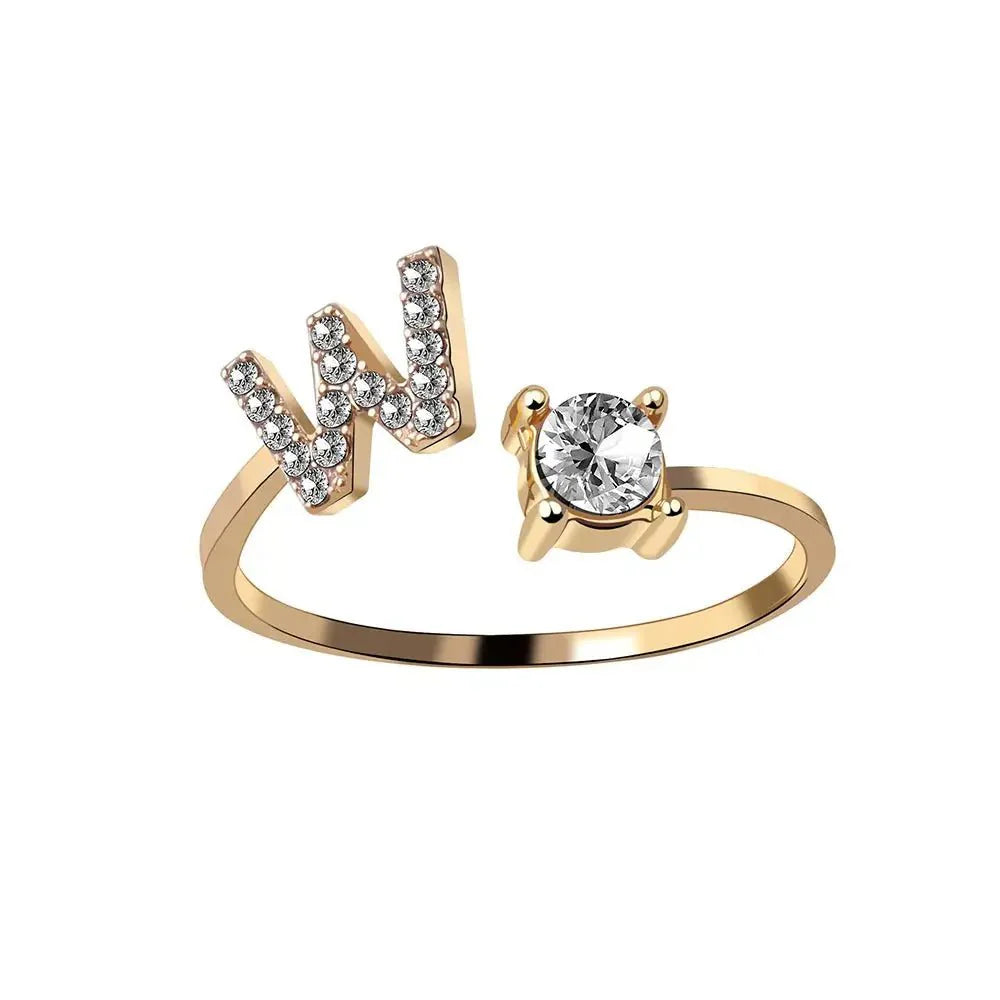 BowLift | Adjustable Dainty Diamond Letter Initial Ring